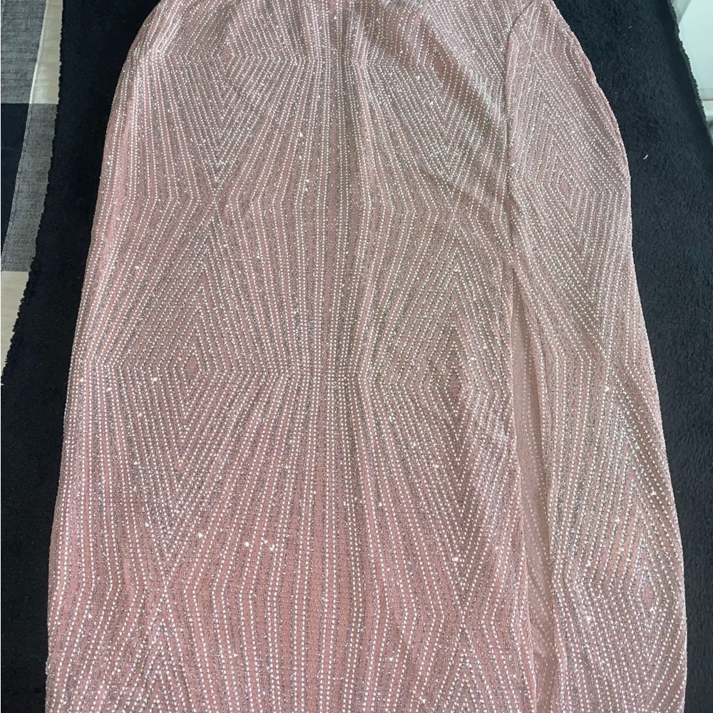 Elegant Pink Beaded Skirt